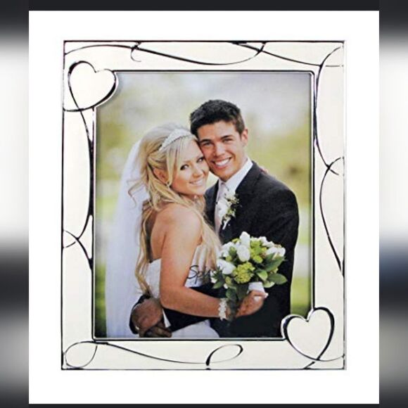 Splash True Love photo frame 5" x 7" Silver and Yellow plated - Picture 1 of 12